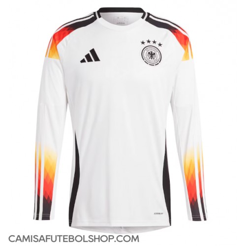 Camisa de time de futebol Alemanha Replicas 1º Equipamento Europeu 2024 Manga Comprida